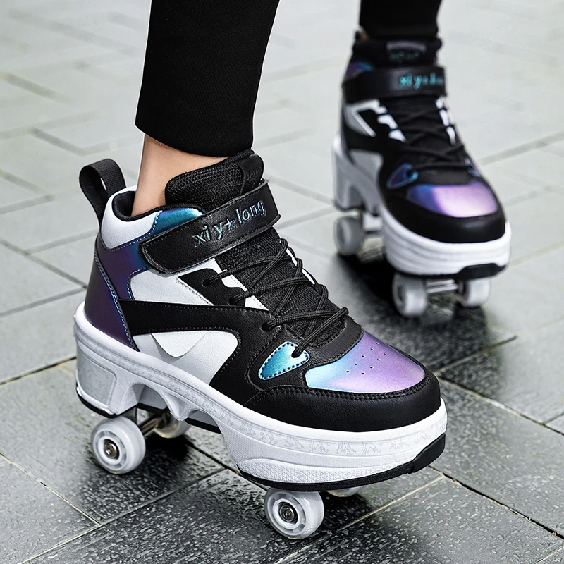 Running Shoes - NEW children's sports roller skates deformation