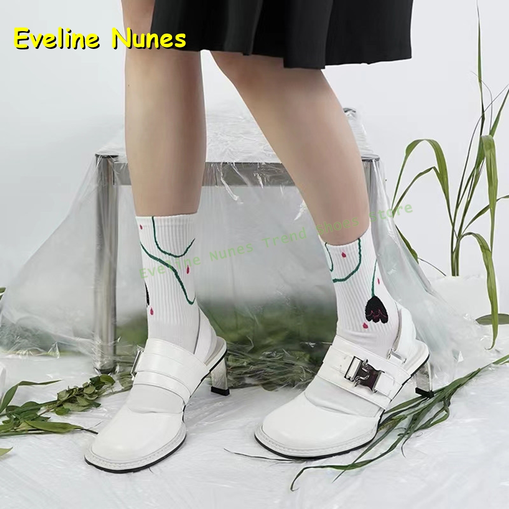 Women's Black Square Toe Buckl - Boots 评论和价格